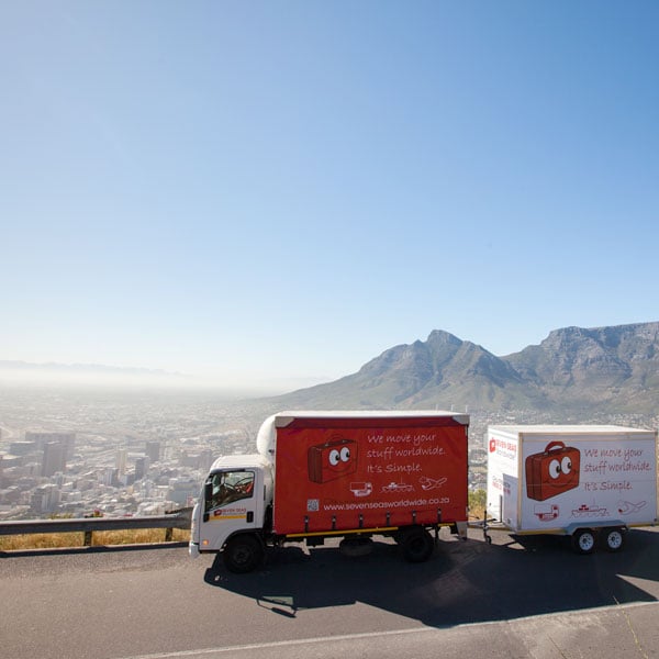 Seven Seas Worldwide trucks driving through South Africa