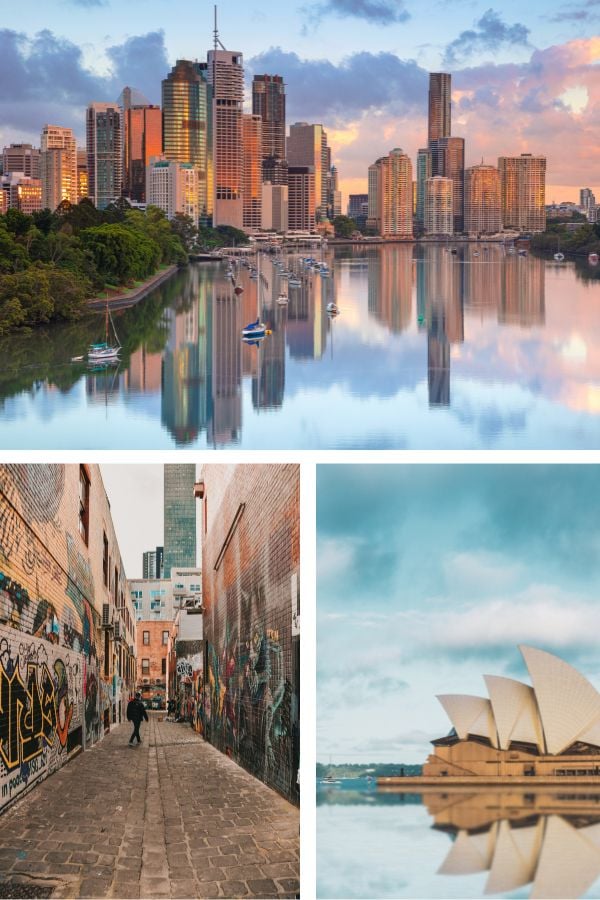 Collage Of Melbourne Sydney And Brisbane