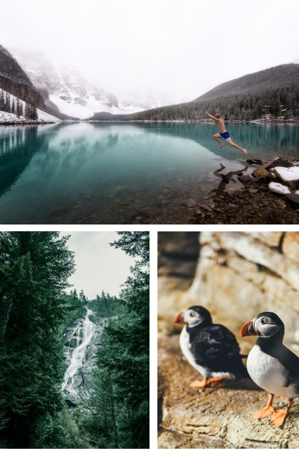 Collage of Canadian natures images
