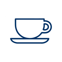 Cup and saucer line icon