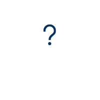 Question mark icon pin in white