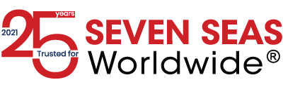 Seven Seas Worldwide 25 years logo