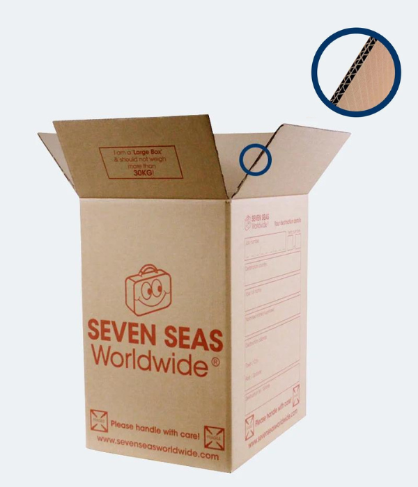 Large cardboard shipping box