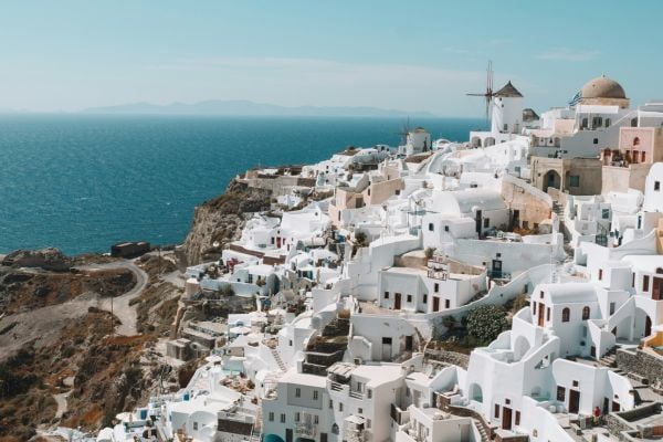 White houses in Greece