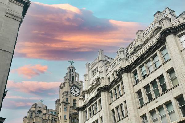 The Liver Building at Pier Head in Liverpool
