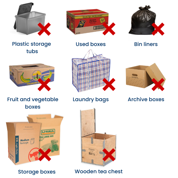Unsuitable boxes graphic