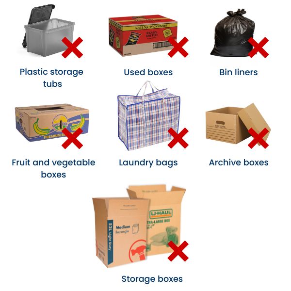 Unsuitable boxes graphic