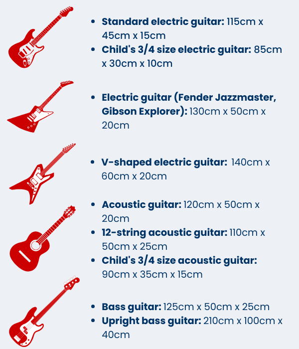 Guitar shipping box: choosing a size