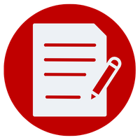 Piece of paper with lines and a pencil icon