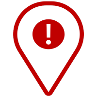 Exclamation mark icon pin