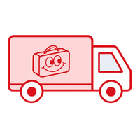 Delivery van with our logo icon