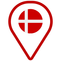 Denmark flag icon pin