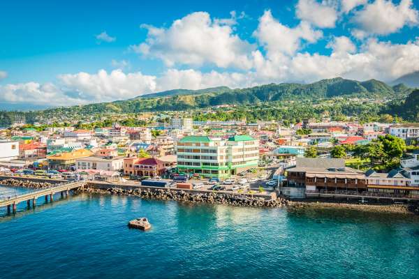 City by the sea in Roseau Dominica