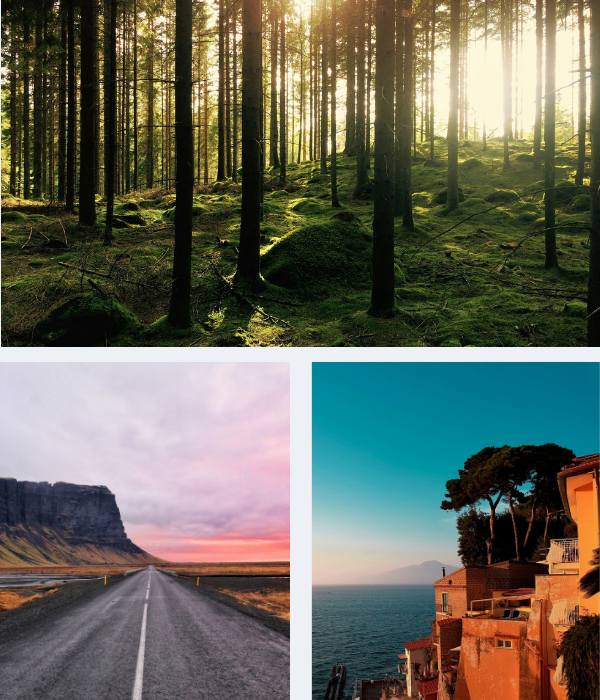 Collage of Sweden, Iceland and Italy images