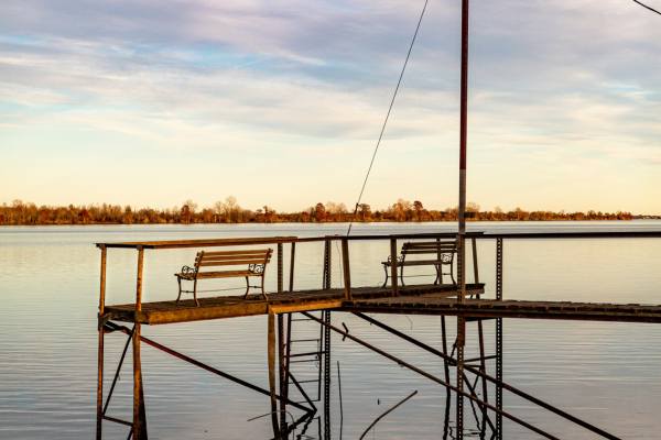 A dock at Eagle Lake, Mississippi