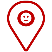 Smiley face icon pin